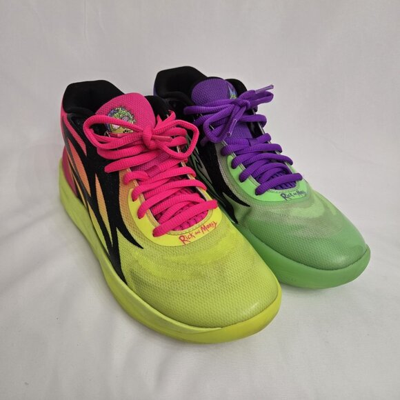 Puma Rick & Morty x MB.02 Adventures #377411-02 Mens Melo Ball Mid Rise Size 8.5 - Picture 1 of 10
